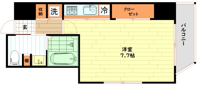 地下鉄長堀鶴見緑地線 西長堀駅 徒歩5分 10階建 築20年の間取り写真