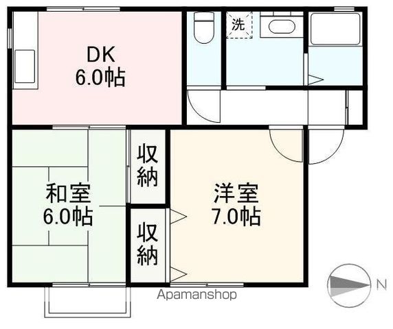 ＪＲ予讃線 香西駅 徒歩10分 2階建 築31年の間取り写真
