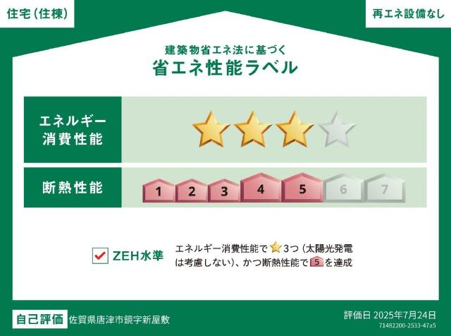 建物外観　省エネ性能ラベル