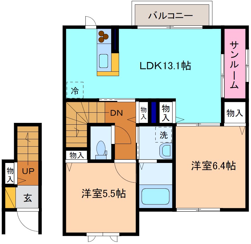 SH・アヴァンティ　A棟の間取り