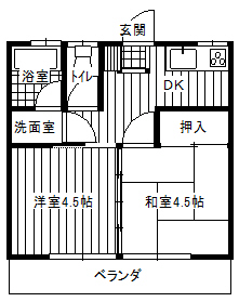 菊陽プラザハイツの間取り