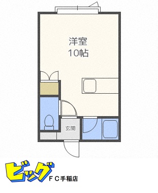 札幌市手稲区前田四条のアパートの間取り