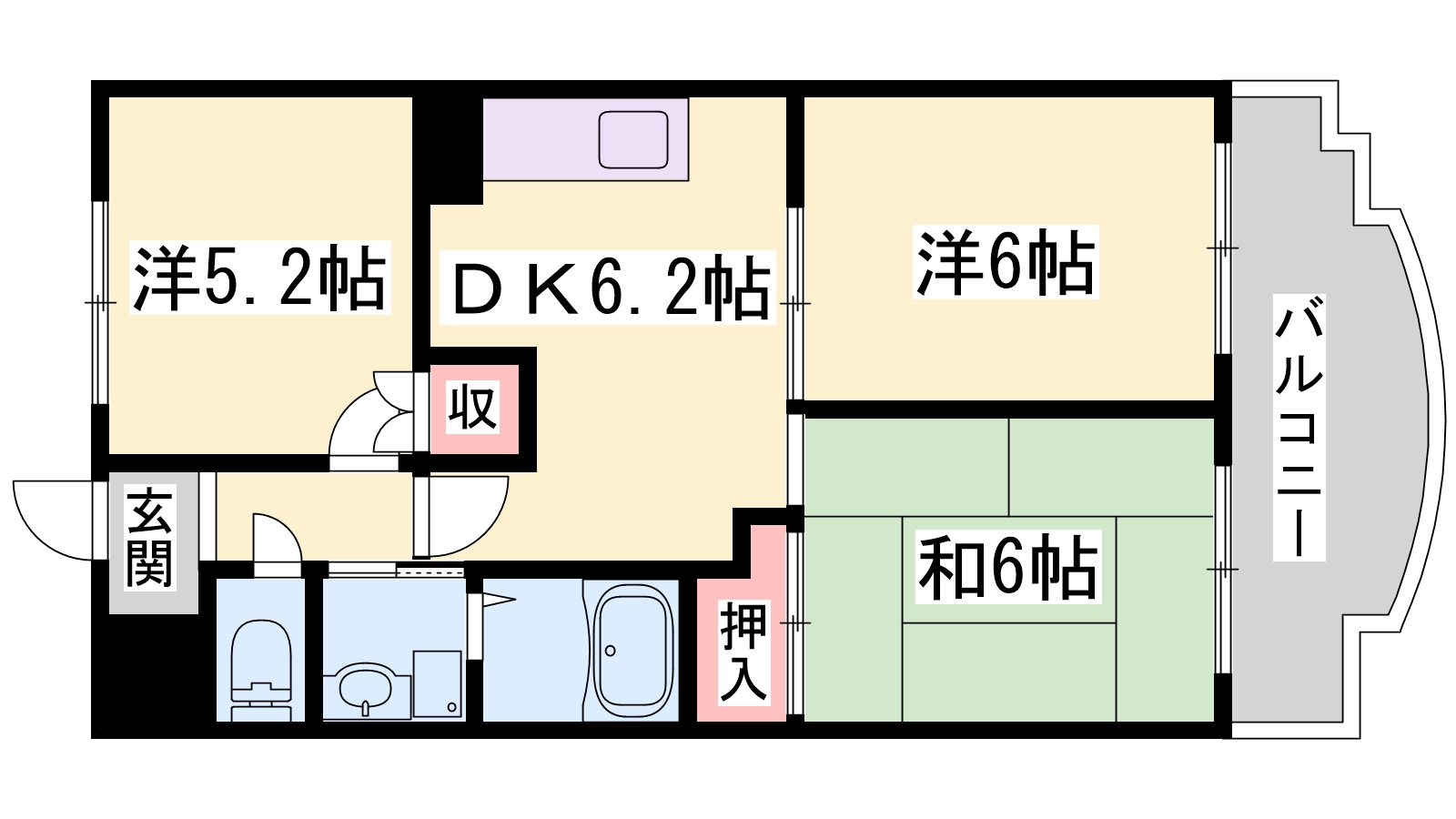 ロイヤルコーポ加古川の間取り