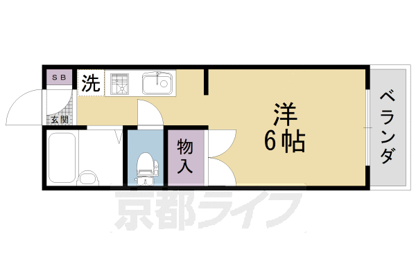 京都市上京区金馬場町のマンションの間取り