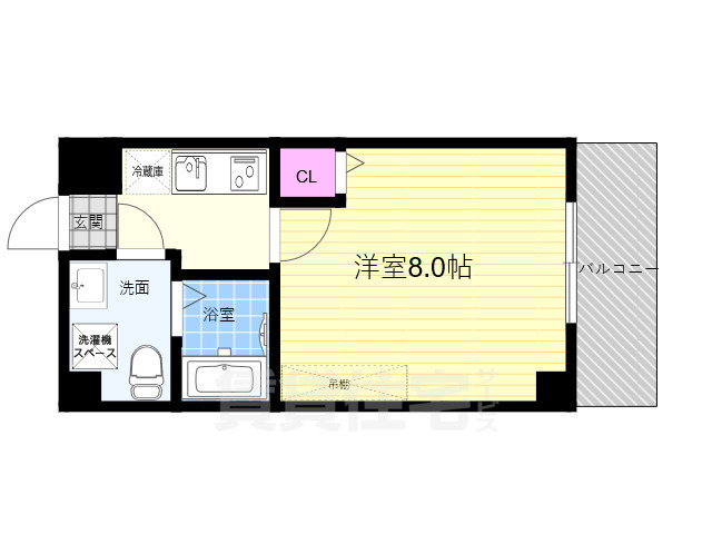 京都市上京区閻魔前町のマンションの間取り