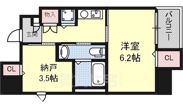 堺市堺区宿屋町東のマンションの間取り