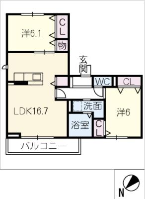 仮)JA賃貸千種区鹿子町四丁目Bの間取り