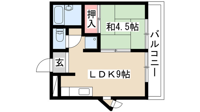 金屋ハイツの間取り