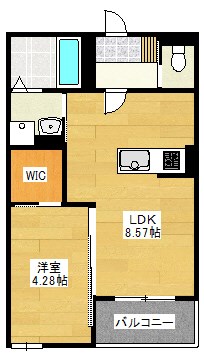 筑紫野市大字永岡のアパートの間取り