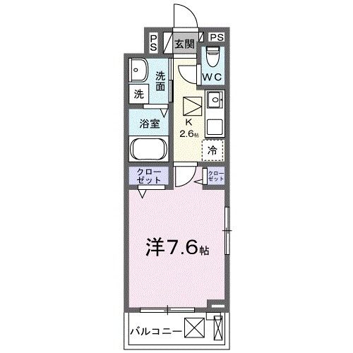 松山市南江戸のアパートの間取り