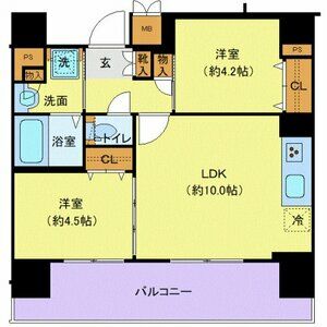 新宿区中落合のマンションの間取り