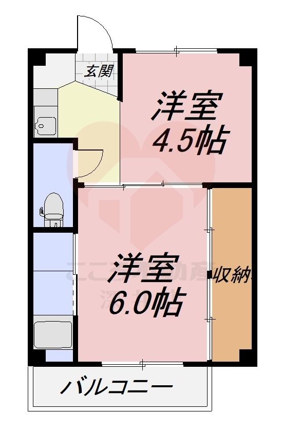 河内長野市木戸西町のマンションの間取り