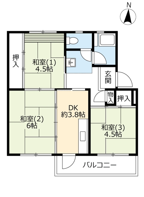 ＵＲ膳所公園の間取り