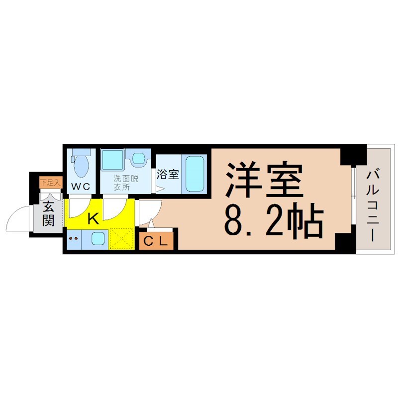 【名古屋市熱田区横田のマンションの間取り】