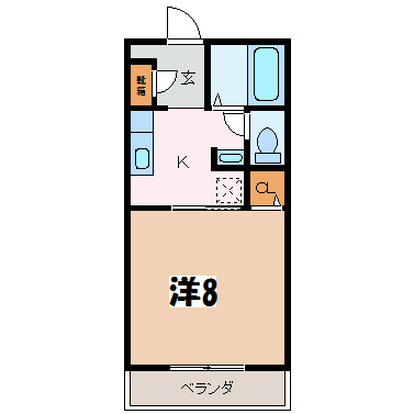 松本市大字島内のアパートの間取り