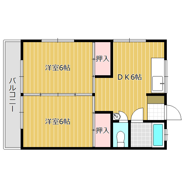 招月マンション・の間取り