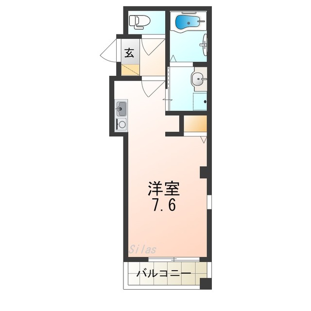 堺市堺区九間町西のマンションの間取り