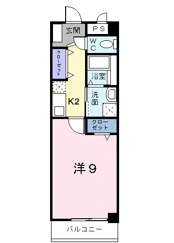 倉敷市阿知のマンションの間取り