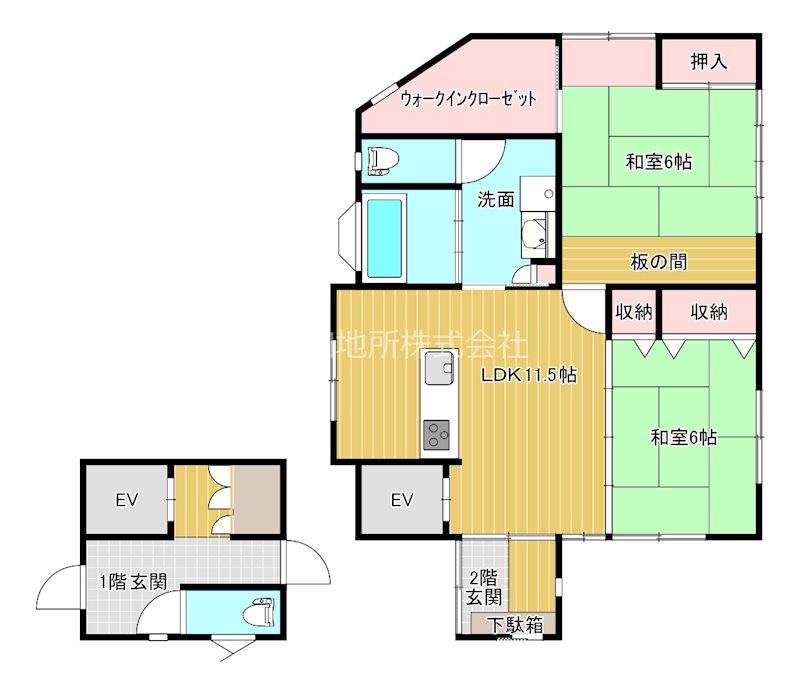 長府中浜町Mの間取り