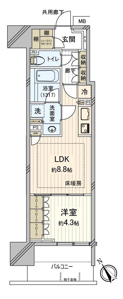 パークリュクス南船橋の間取り