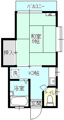 末武ハイツAの間取り