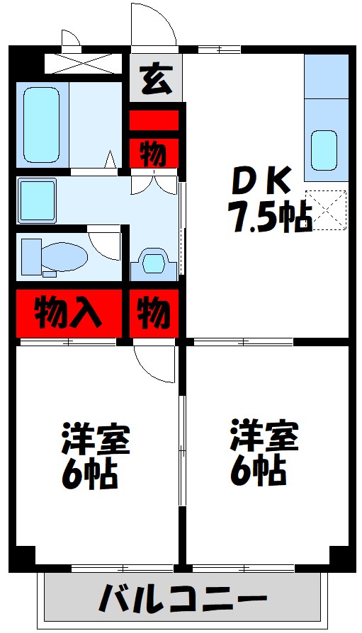 リヴィエールAの間取り