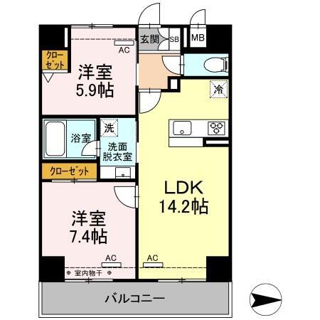 セブンリリー矢巾の間取り