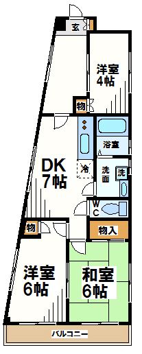 チェディ調布の間取り