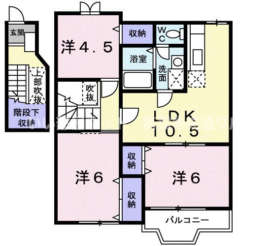 【エターナル・パレスＡの間取り】