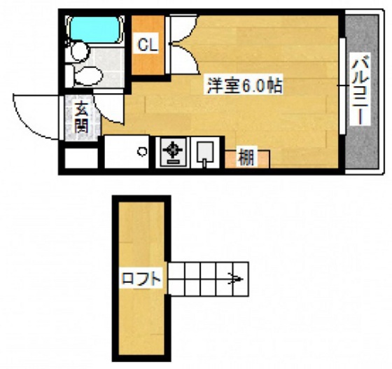 広島市佐伯区三筋のマンションの間取り