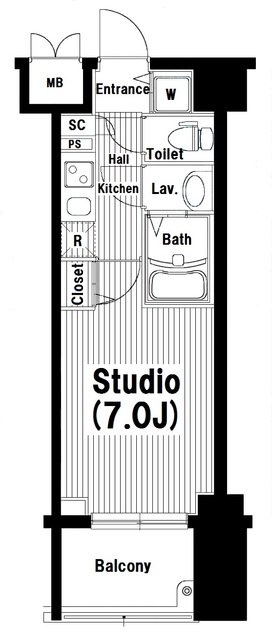 ガラ・ステーション岩本町Northの間取り