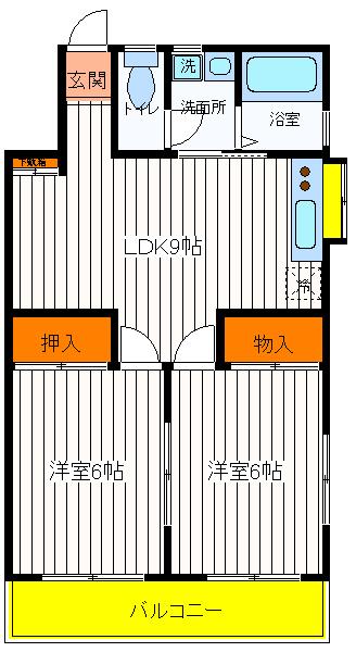 【立川市柴崎町のアパートの間取り】