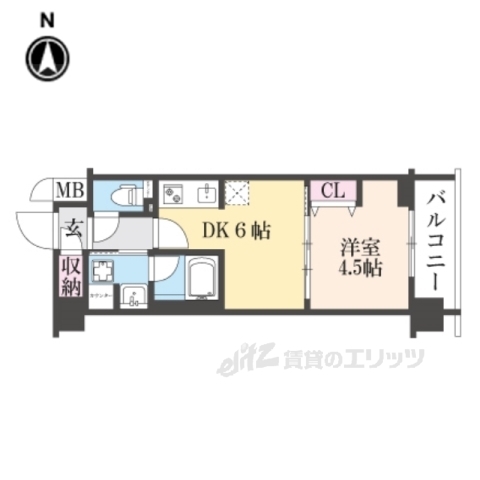 ベラジオ雅び東寺ＷＥＳＴの間取り