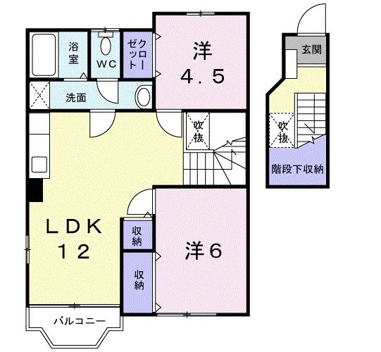 白井市西白井のアパートの間取り