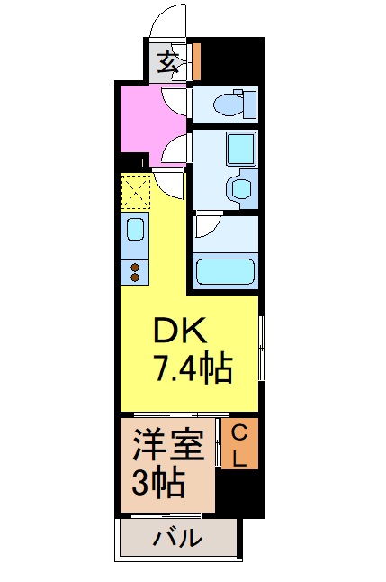 名古屋市昭和区東畑町のマンションの間取り