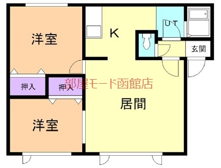 【ハウスコンフォートC棟の間取り】