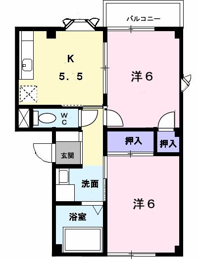 ブル－スカイ　２の間取り