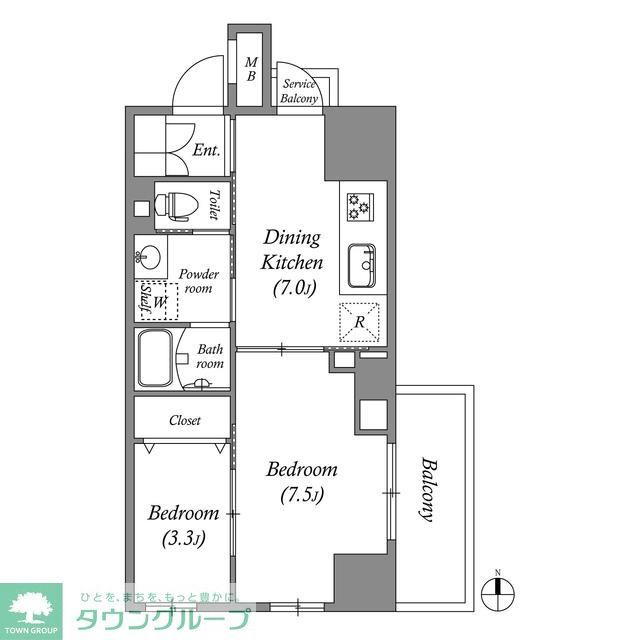 【台東区竜泉のマンションの間取り】