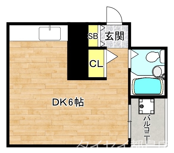 大阪市都島区都島北通のマンションの間取り