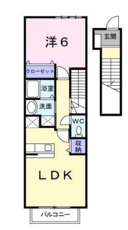 ソレイユかずAの間取り