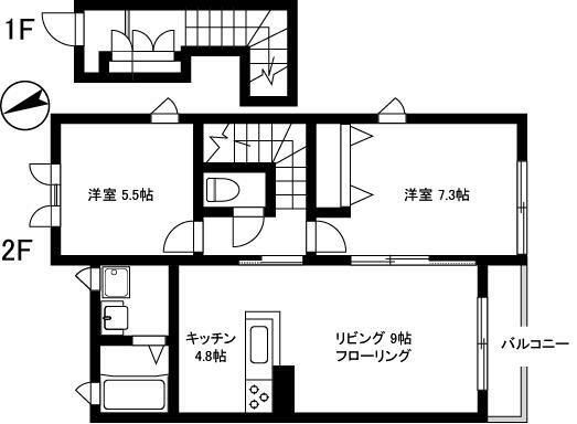 立川市栄町のアパートの間取り