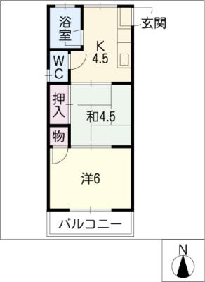 コーポ出原の間取り