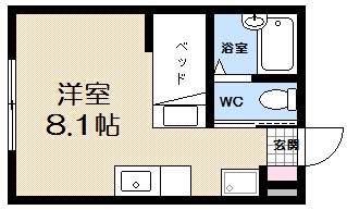 広島市西区草津東のアパートの間取り