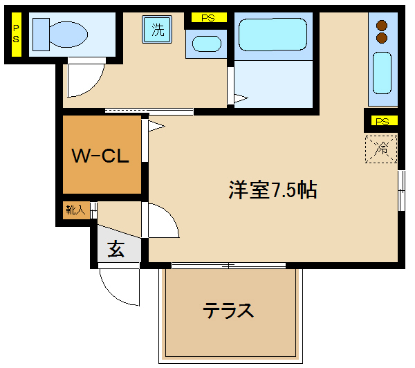 松戸市稔台のアパートの間取り