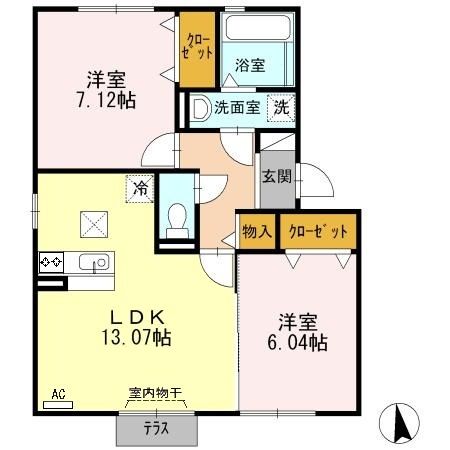 ロイヤルガーデン　ルピナス館 Eの間取り