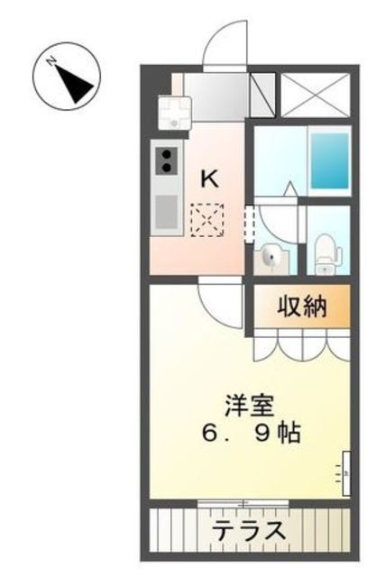 和歌山市冬野のアパートの間取り