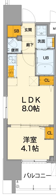 広島市南区大須賀町のマンションの間取り