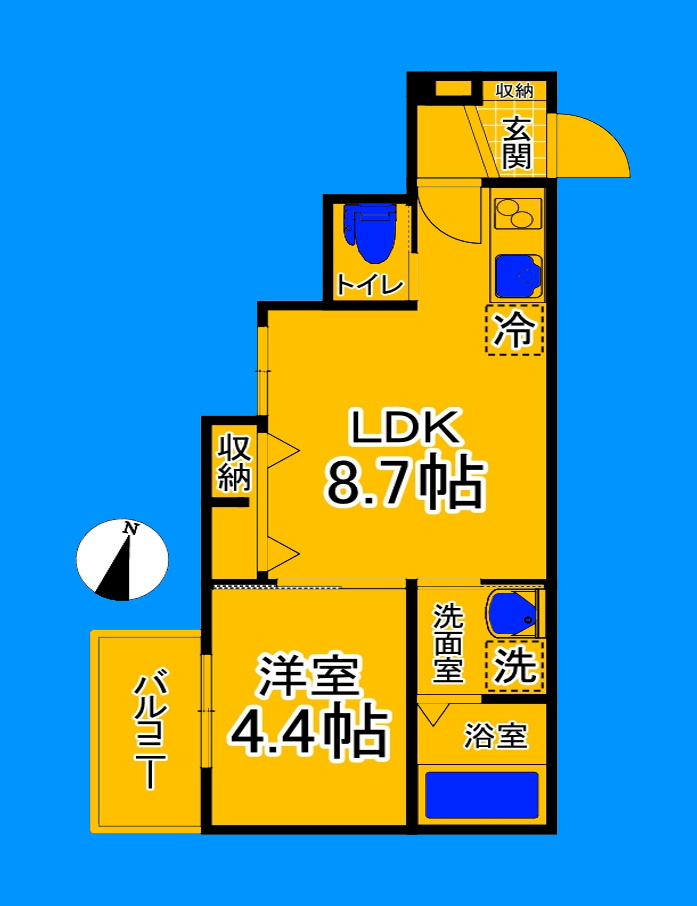 堺市堺区香ヶ丘町のアパートの間取り