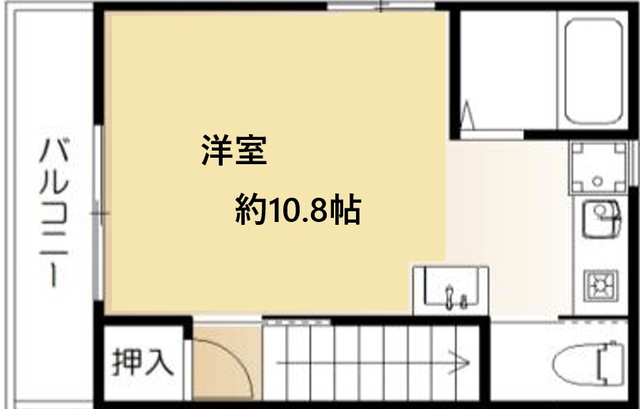 神戸市兵庫区下祇園町のアパートの間取り