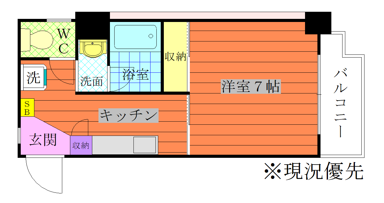 都営新宿線 森下駅 徒歩2分 5階建 築38年の間取り写真